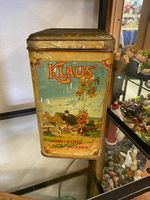 Wunderschöne alte Blechdose "Klaus`s Bonbon Russes"